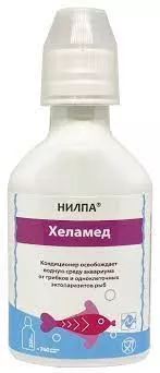 Нилпа Хеламед, 230 мл кондиционер освобождает водную среду аквариума от грибков и однок.экзопа