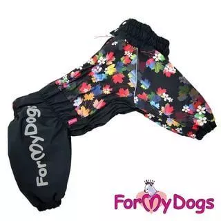 ForMyDog Комбинезон  Цветы черный для девочек