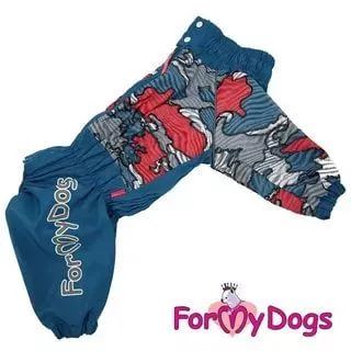 ForMyDog Дождевик голубой Камуфляж для мальчиков