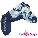 ForMyDog Комбинезон синий/серый  камуфляж  для мальчиков 