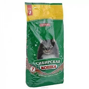 Сибирская Кошка Лесной наполнитель впитывающий