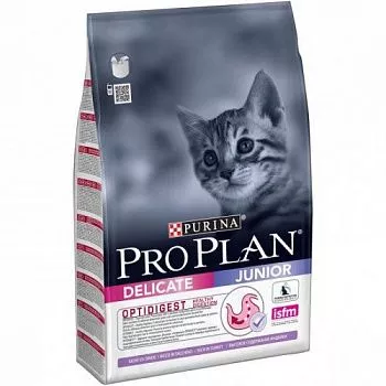 Pro Plan Junior Delicate для котят с чувствительным пищеварением, с индейкой
