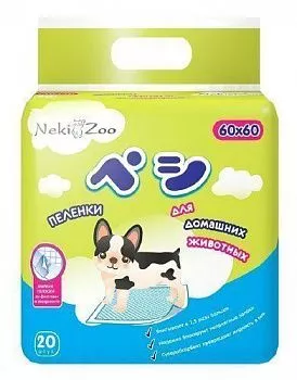 Neki Zoo пеленки для домашних животных М (60*60см), 26шт.