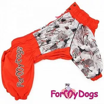 ForMyDog Комбинезон Аисты оранжевый для девочек