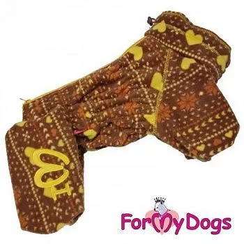 ForMyDog Комбинезон  коричневый флис  для мальчиков