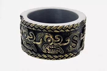 Экзомания Поилка круглая  Scaled The Maya Civilization Drinking Bowl 13см 250мл