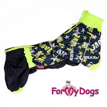 ForMyDog Дождевик синий лайм для девочек