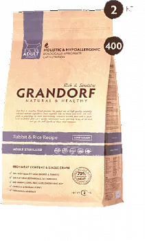 Grandorf Cat Sterilised сухой корм для кошек кролик и индейка