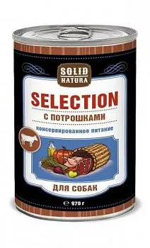 Solid Natura Selection консервы для собак с потрошками 970 гр