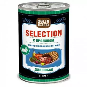 Solid Natura Selection консервы для собак со вкусом кролика 970 гр