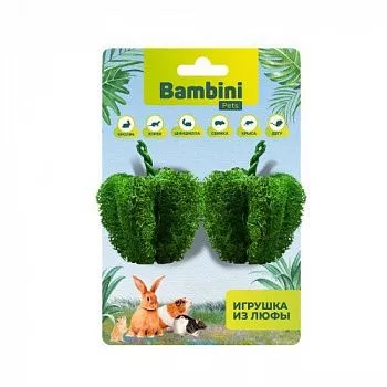 Bambini Pets Игрушка для грызунов "Перчики" из люфы 2шт
