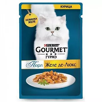 GOURMET Perle пауч для кошек курица в желе 75гр