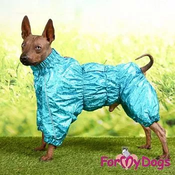 ForMyDog Дождевик голубой металлик для мальчиков