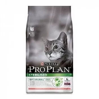 Pro Plan Sterilised для стерилизованных кошек для иммунитета, с лососем