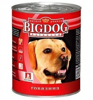 BIG DOG консервы для собак с говядиной 850гр