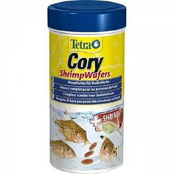 Tetra Cory Shrimp Wafers корм-пластинки с добавлением креветок для сомиков-коридорасов 100мл
