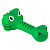 Mr.Kranch Игрушка для собак Крокодил с пищалкой 18 см зеленая с ароматом курицы