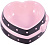 КерамикАрт миска керамическая для собак и кошек Сердечко 250 мл коричневая с розовым бантом 